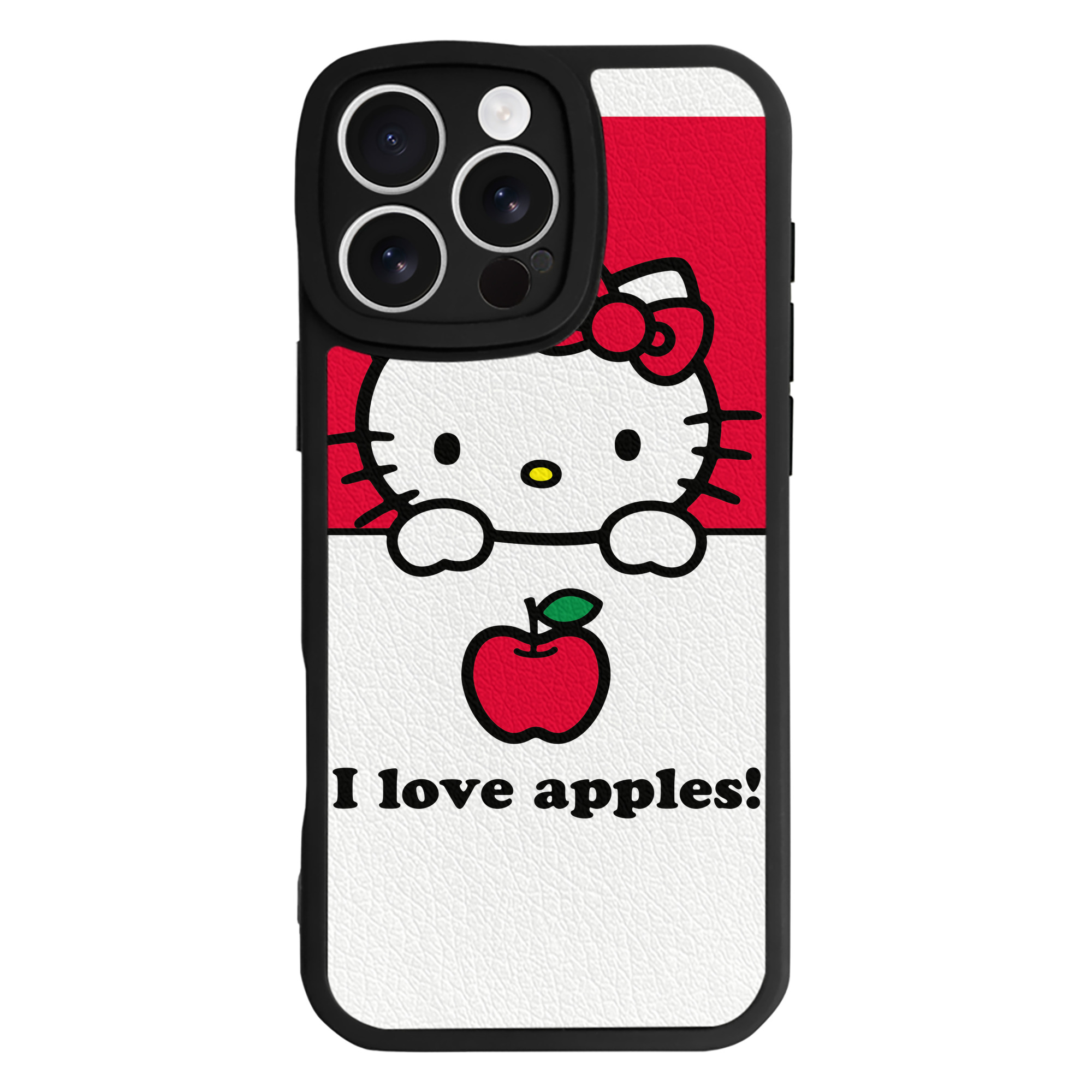 （画像用） Hello Kitty ハローキティ 【iPhone 16シリーズ対応】シリコンスマホケース（レザー調） 材質：シリコン